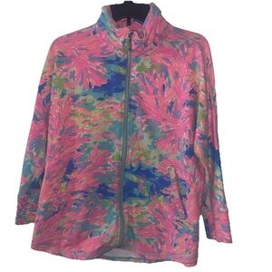 Lilly Pulitzer Active Skipper Full Zip Sweatshirt Coral Bay S Luxletic Jordanna